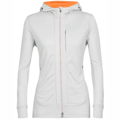 Vest Icebreaker Women Quantum III LS Zip Hoodie Ether Flash