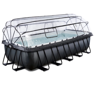 Zwembad EXIT Black Leather Style 540 x 250 + Zandfilterpomp + Overkapping + Warmtepomp