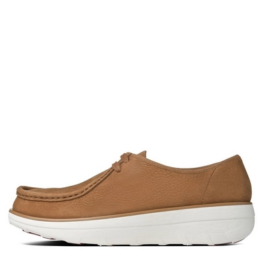 FitFlop Loaff Lace-Up Moc Nubuck Tan