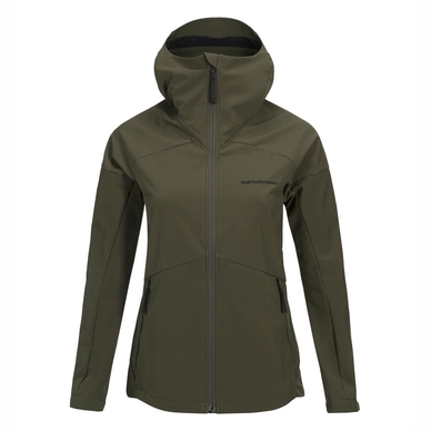 Jas Peak Performance Women Adventure Hooded Jacket Terrain Green