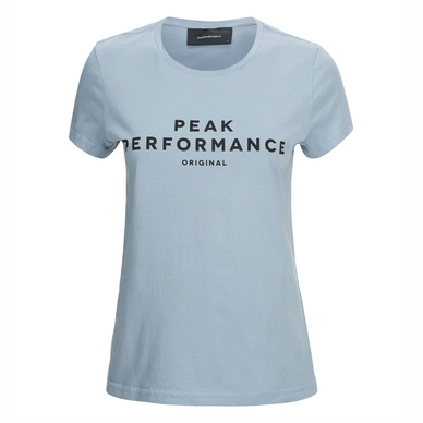 T-Shirt Peak Performance Logo Tee Short-Sleeved Downy Blue Damen