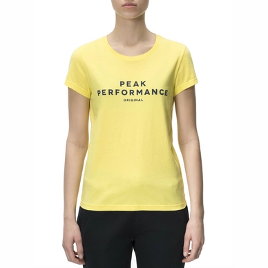 T-shirt Peak Performance Women Logo Tee Short-Sleeved True Yellow