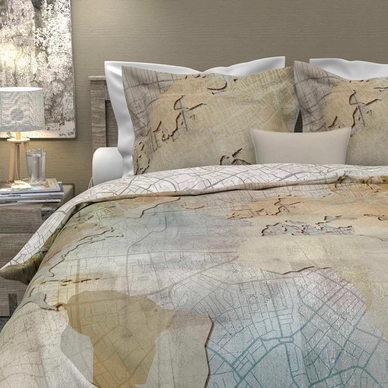 Dekbedovertrek Heckett & Lane Pure Cotton Rayan Sahara Beige Katoen