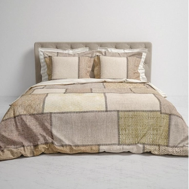 Dekbedovertrek Heckett Lane Rida Woven Beige Satijn