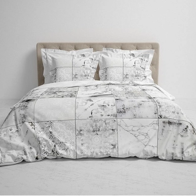 Dekbedovertrek Heckett Lane Simra Marble Grey Satijn