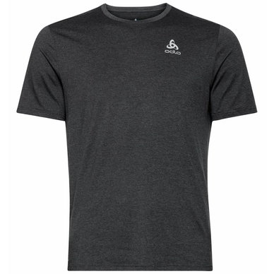 Sportshirt Odlo Men SS Crew Neck Run Easy 365 Black Melange