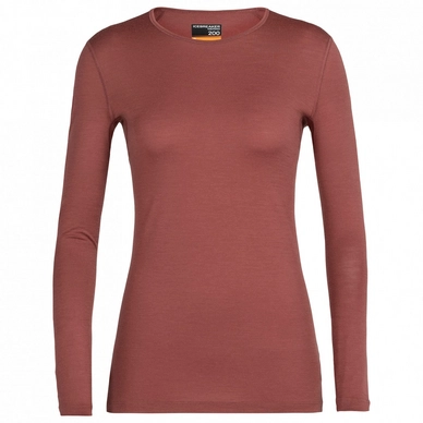 Ondershirt Icebreaker Women 200 Oasis LS Crewe Grape