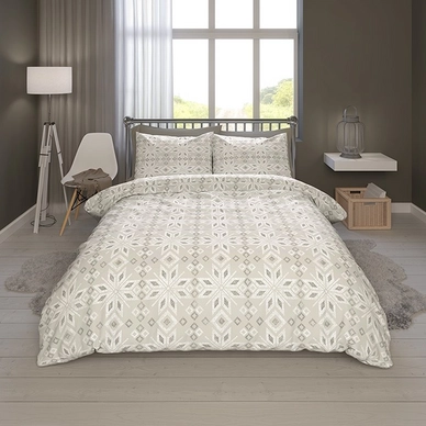 Dekbedovertrek Romanette IceCrystal Beige Grijs Flanel