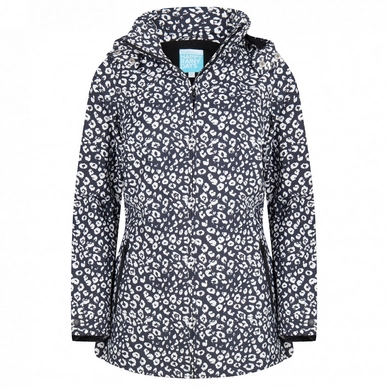 Jas Happy Rainy Days Jacket Bernice Cheetah Black / Off White