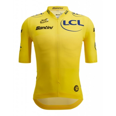 Fahrradtrikot Santini Tour De France Team Original Overall Leader Jersey Yellow Herren