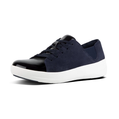 FitFlop F-Sporty Lace-Up Suede Midnight Navy Mix