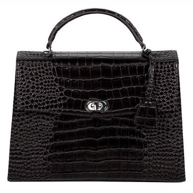 Handtasche Socha Audrey Croco Black 13,3 Zoll