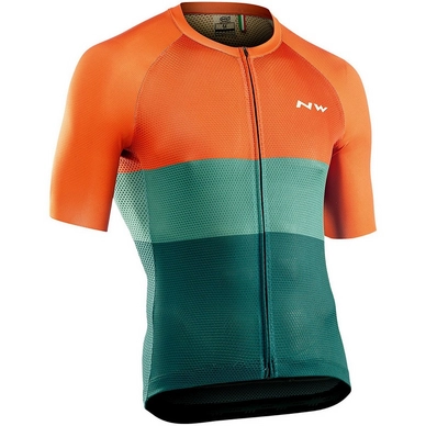 Fietsshirt Northwave Men Blade Air Jersey SS Green Siena Orange