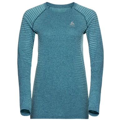 Maillot de Sport Odlo Women LS Crew Neck Essential Seamless Reef Waters Melange