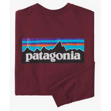 T-Shirt Patagonia Homme L/S P6 Logo Responsibili-Tee Sequoia Red