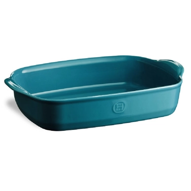 Pirofila rettangolare Emile Henry 36 x 23 x 7 cm, Teglia forno, Blu Calanque
