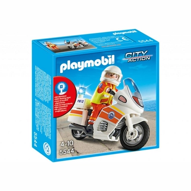 Playmobil Ambulancier op Motor met Zwaailicht 5544