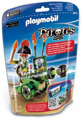 Playmobil Piratenkapitein Met Groen Kanon 6162