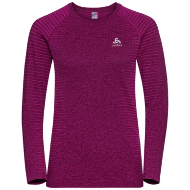 Sporthemd Odlo LS Crew Neck Essential Seamless Women Festival Fuchsia Melange