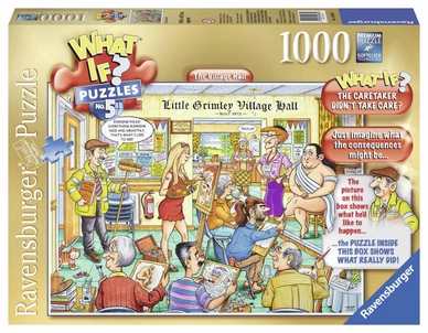 Puzzel Ravensburger What if? 5 The Village Hall (1000 Stukjes)