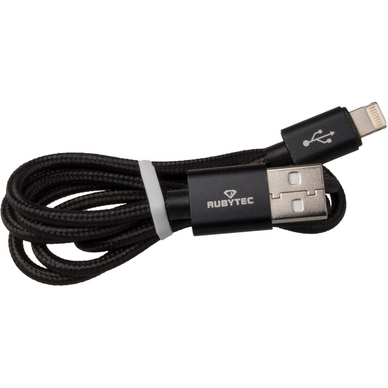 Oplaadkabel Rubytec Charge Micro USB & Lightning Black 1 m