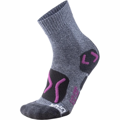 Chaussettes de Marche Uyn Women Trekking Outdoor Explorer Grey Melange Violet