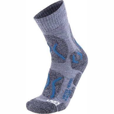 Chaussettes de Marche Uyn Men Trekking Winter Merino Grey Melange Petrol Blue