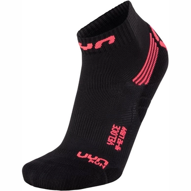Sokken Uyn Women Run Veloce Black Coral Fluo