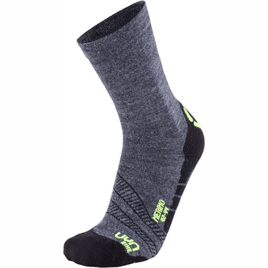 Fietssok Uyn Men Cycling Merino Anthracite Yellow Fluo