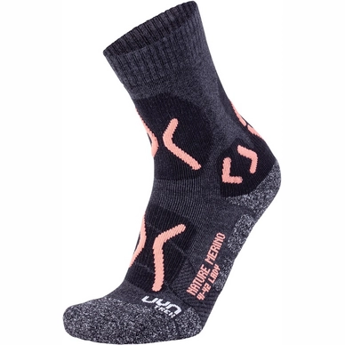 Chaussettes de Marche Uyn Women Trekking Nature Merino Anthracite Coral