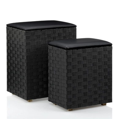 Opbergbox Kela Porto Universeel Black (set van 2)