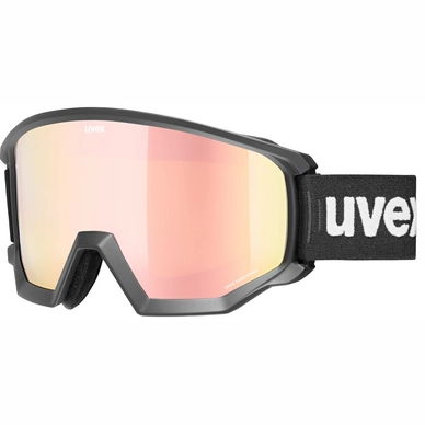 Skibril Uvex Unisex Athletic CV Race Black Mat / Mirror Orange