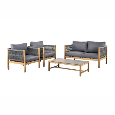 Loungetafel Suns Bali Teak Look / Durable Stone 120 x 60 cm