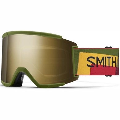 Masque de Ski Smith Unisex Squad XL Chromapop Sun Black Gold Mirror High Fives 22