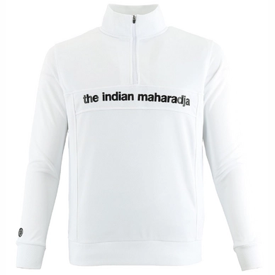 Gilet de Tennis The Indian Maharadja Men Poly Terry Half Zip IM White