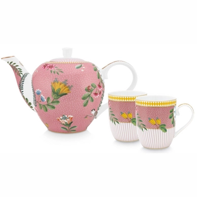Theeset Pip Studio La Majorelle Pink (Set van 3)