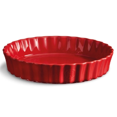 Stampo da forno rotondo Emile Henry Ø 28 x h 5 cm, Tortiera e Crostata, Rosso Grand Cru