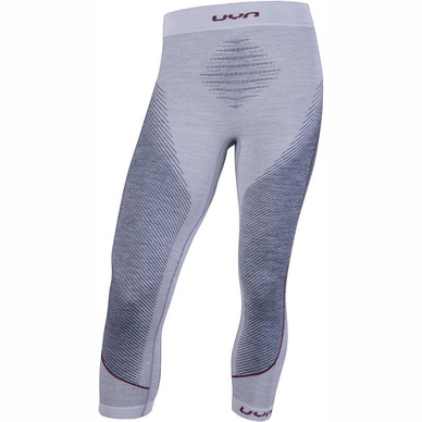 Lange Unterhose Uyn Ambityon Medium Melange White Avio Bordeaux Herren