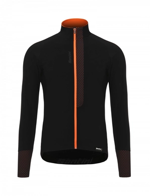 Fietsshirt Santini Men Vega Longsleeve Jersey Orange Fluo