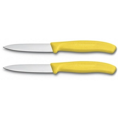 Set De 3 Couteaux De Cuisine Victorinox Swiss Classic - Couteau à Légumes, à Tomates Et Petit Déjeuner - Manches Colorés, Acier Inoxydable