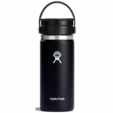 Bouteille Isotherme Hydro Flask Wide Mouth Flex Sip Lid Black 473 ml