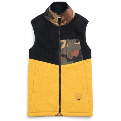 Bodywarmer Herschel Supply Co. Women's Guide Fleece Sherpa Vest Black/Arrowwood