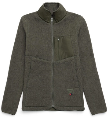 Vest Herschel Supply Co. Women's Guide Fleece Sherpa Full Zip Dark Olive