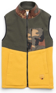 Bodywarmer Herschel Supply Co. Men's Guide Fleece Sherpa Vest Dark Olive/Arrowwood