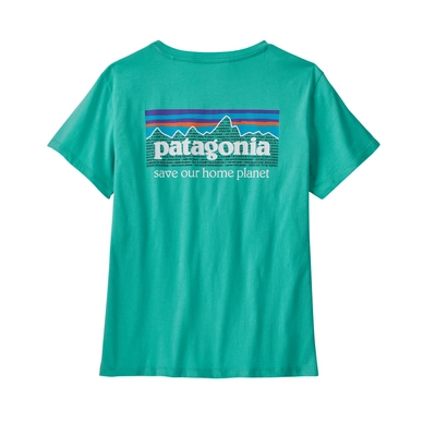 T-Shirt Patagonia Femme P6 Mission Organic Fresh Teal