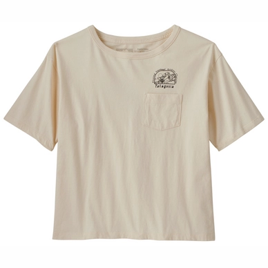 T-Shirt Patagonia Women's Lost And Found Organic Easy Cut Pocket Tee Undyed Natural