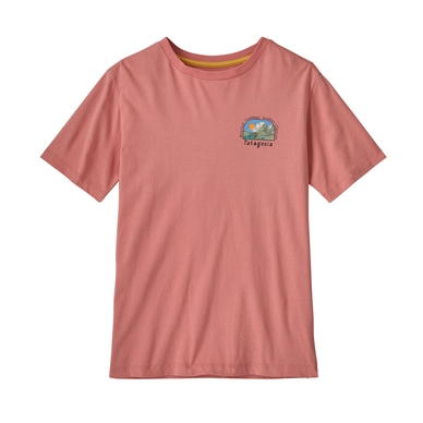 T-Shirt Patagonia Enfant Regenerative Organic Certified Cotton Graphic Lost And Found Sunfade Pink