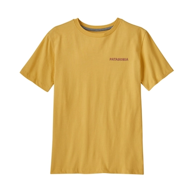 T-Shirt Patagonia Kid Regenerative Organic Certified Cotton Graphic Summit Swell Surfboard Yellow