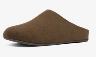FitFlop Men Shove Felt Slippers Chocolate Brown