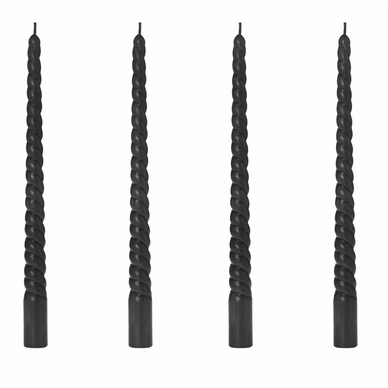 Bougies de Dîner Riverdale Rose Noir (Lot de 4)